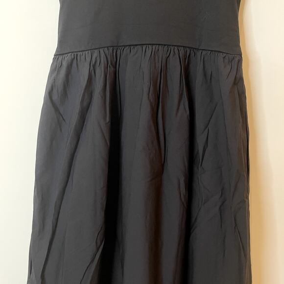 J.Crew Drop Waist Mixy Dress Scoop Neck Wedding Vacation Trip CJ498 Black Petite - Picture 10 of 15